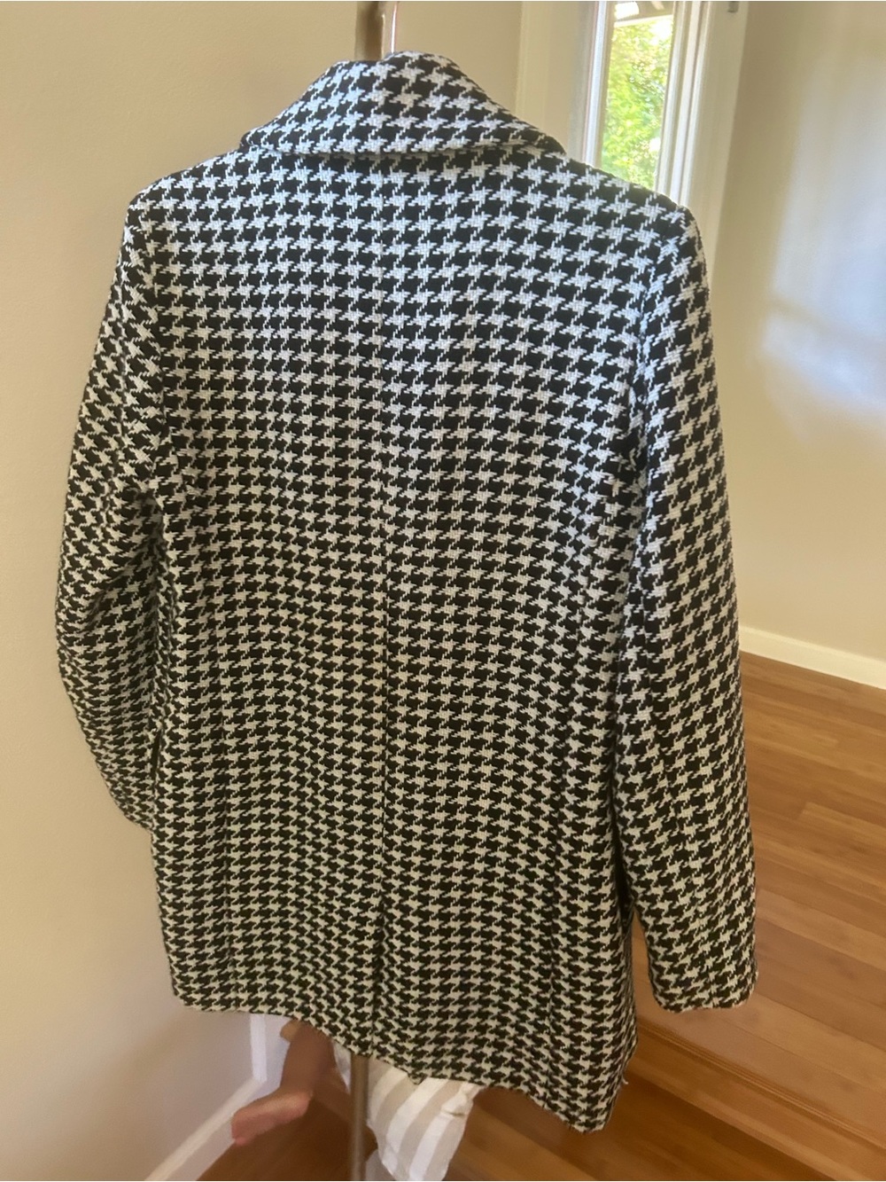 Vintage Forever 21 Houndstooth Double Breasted Coat Women’s M Oversized Peacoat - Picture 6 of 8